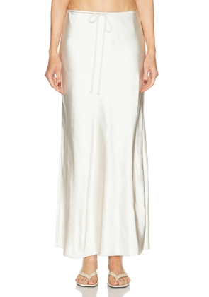 L'Academie by Marianna Etienne Midi Skirt in Ivory - Ivory. Size XL (also in ).