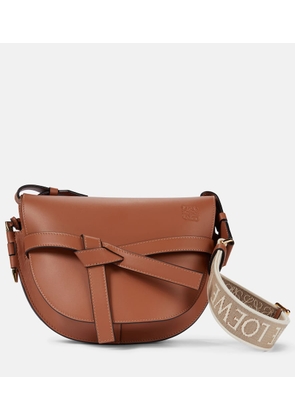 Loewe Gate Small leather and jacquard shoulder bag