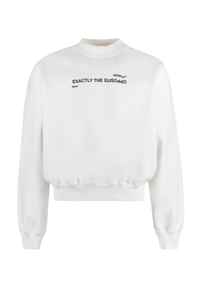 Off-White Cotton Crew-neck Sweatshirt