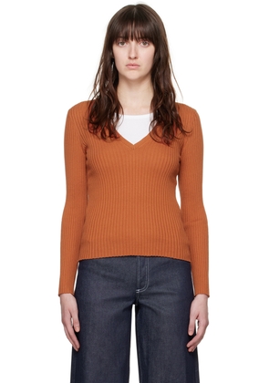 A.P.C. Orange Katie Holmes Edition Camille Sweater
