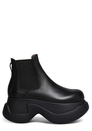 Marni Round-toe Slip-on Ankle Boots