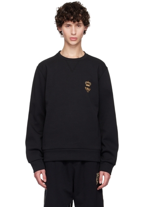 Dolce & Gabbana Black Embroidered-Graphic Sweatshirt