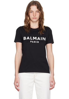Balmain Black 'Balmain Paris' T-Shirt