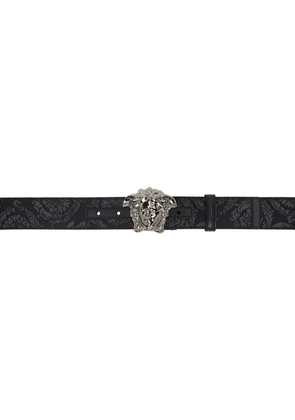 Versace Black Barocco 'La Medusa' Reversible Belt