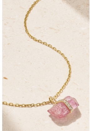 JIA JIA - 14-karat Gold, Topaz And Diamond Necklace - Pink - One size