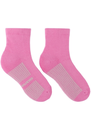 Rick Owens Kids Pink Jacquard Socks