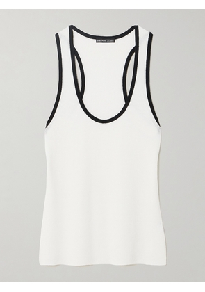James Perse - Ribbed Linen-blend Jersey Tank - White - 0,1,2,3,4