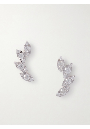 STONE AND STRAND - Muse Tiara 10-karat Gold Diamond Earrings - One size