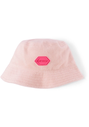 Off-White Kids Pink Logo Bucket Hat
