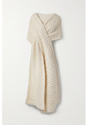 The Row - Devra Cashmere, Wool And Silk-blend Scarf - Ivory - One size