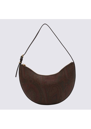 Etro Brown Multicolour Faux Leather Shoulder Bag