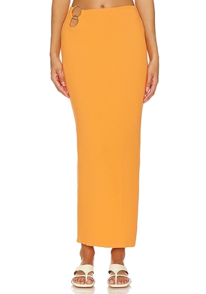 OSIS STUDIO Lux Skirt in Orange. Size L.