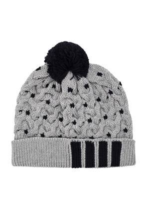 Thom Browne Cable Hat With 4/bar Stripe