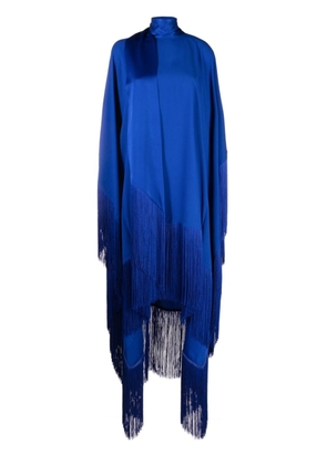 Taller Marmo scarf-detail fringed midi dress - Blue