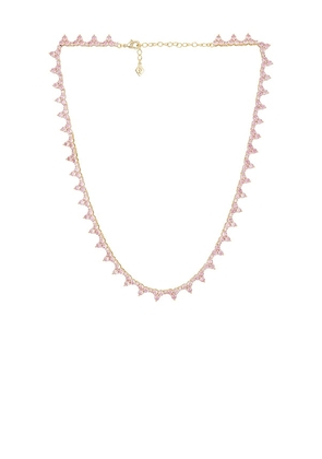 Joy Dravecky Jewelry Isabella Tennis Necklace in Pink.