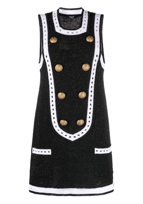 Balmain virgin wool-blend minidress - Black