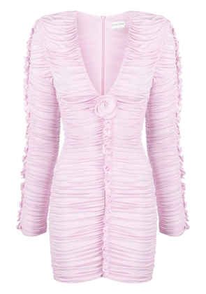 Magda Butrym floral-appliqué minidress - Pink