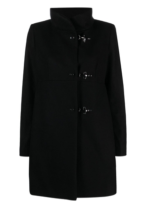 Fay high-neck virgin wool-blend coat - Black