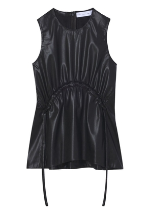 Proenza Schouler White Label drawstring-detail faux-leather top - Black
