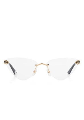 Cartier Eyewear cat eye-frame metallic glasses - Gold