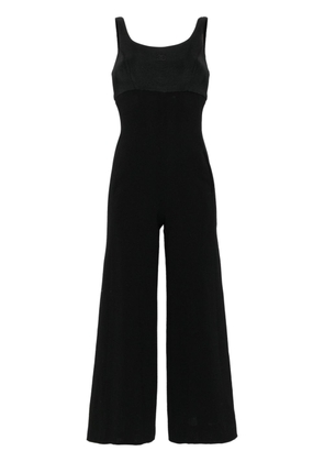 CHANEL Pre-Owned 1995 CC-embroidered wool jumpsuit - Black