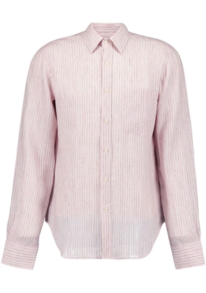 120% Lino striped linen shirt - Pink