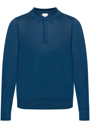 Paul Smith long-sleeve wool polo shirt - Blue