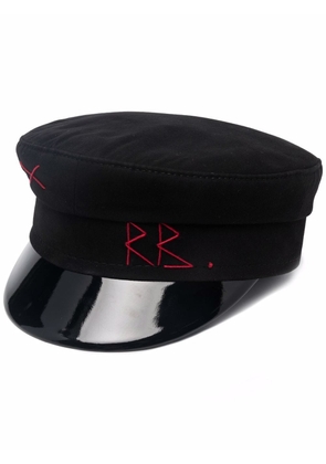Ruslan Baginskiy embroidered baker boy hat - Black