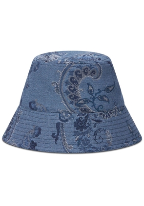 ETRO paisley-print denim bucket hat - Blue