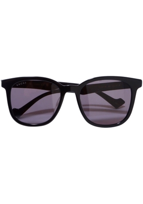 Gucci Pre-Owned Double G round-frame sunglasses - Black