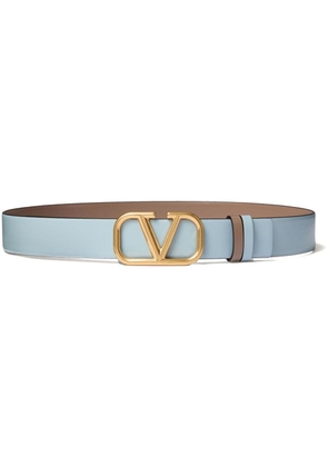 Valentino Garavani VLogo Signature leather belt - Blue