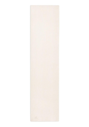 Courrèges ribbed wool scarf - White