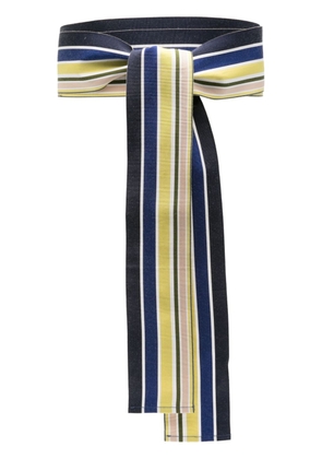 Sara Roka striped tie-fastening belt - Blue