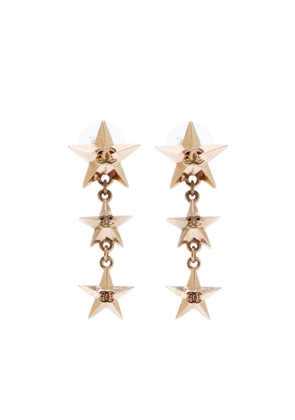 CHANEL Pre-Owned 2017 CC star drop earrings - Gold