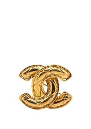 CHANEL Pre-Owned 1970-1980 CC costume brooch - Gold