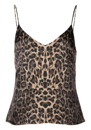 Galvan London V-neck leopard-print camisole top - Brown