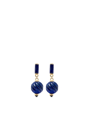 Sauer 18kt yellow gold Maria lapis lazuli and sapphire earrings
