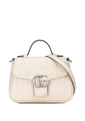 Gucci Pre-Owned 2016-2023 Mini GG Marmont Aria Matelasse Top Handle Bag satchel - Brown