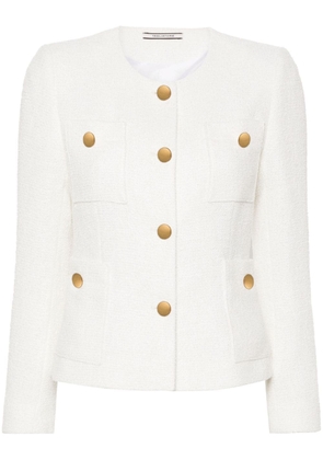 Tagliatore Beverly tweed jacket - White