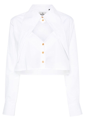 Vivienne Westwood Cut-off Heart cropped shirt - White