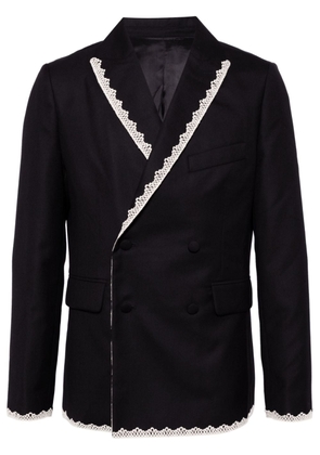 BODE Lacework Double-Breasted Tuxedo Jacket - Black