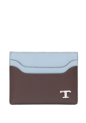 Tod's logo-plaque leather card holder - Brown