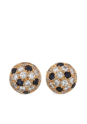 Cartier sapphire diamond dome earrings - Gold