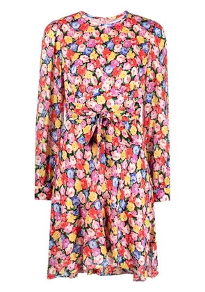 Rixo floral-print tie-waist minidress - Pink