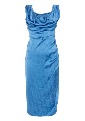 Vivienne Westwood safety-pin jacquard midi dress - Blue
