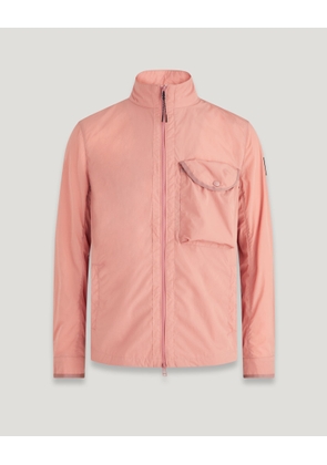 Belstaff Quarter Overshirt Men's Shimmer Shell Rust Pink Size S