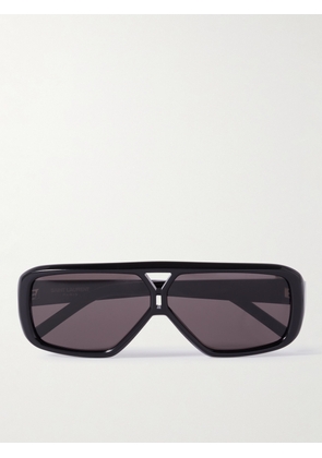 SAINT LAURENT - New Wave Aviator-Style Acetate Sunglasses - Men - Black