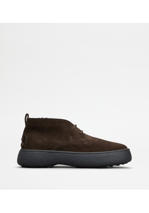 Tod's - W. G. Heritage Desert Boots in Suede, BROWN, 10 - Shoes