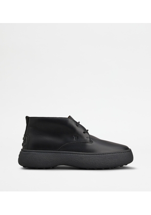 Tod's - W. G. Heritage Desert Boots in Leather, BLACK, 10 - Shoes