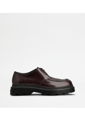 Tod's - Lace-ups in Leather, BURGUNDY, 10 - Shoes